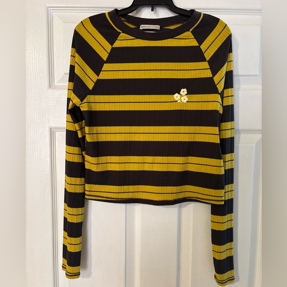 Urban Outfitters Tops - Urban Outfitters Mustard and Black Striped Long Sleeve Top